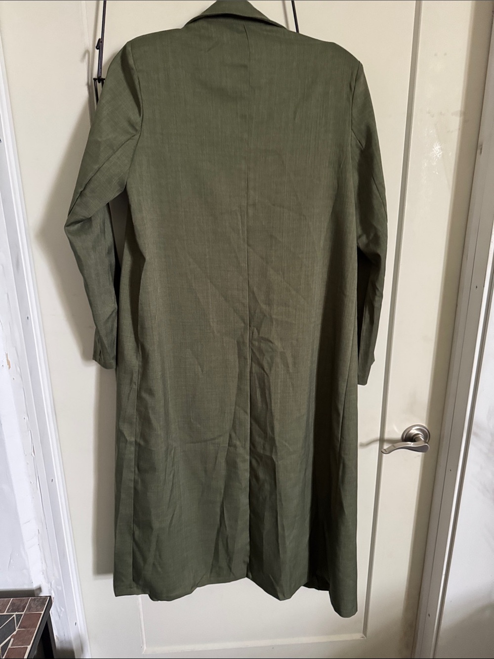 Olive Green Lightweight Trench Coat M - Picture 4 of 4